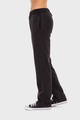 Mono B Elastic Waist Fleece Pants with Pockets - Ultimate Cozy Loungewear for Relaxation